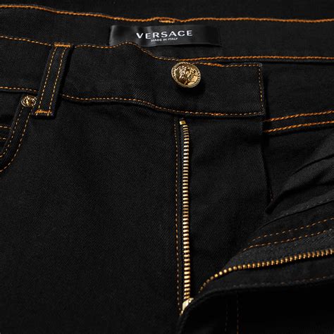 versace jeans black coated|Versace black jeans men's.